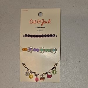 Cat & Jack 3 Piece Girl's Bracelet Set New